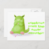 Zuckermonster Postkarte (Vorne/Hinten)