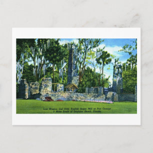 Zuckermühle, Port Orange, Daytona Beach Vintage Postkarte