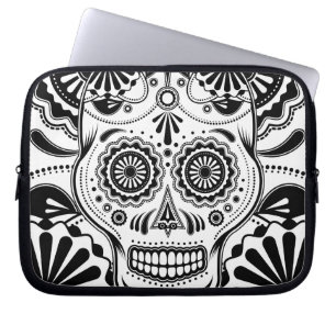 Zuckern Sie Schädel-Kunst "Tag der toten" Hülse Laptopschutzhülle