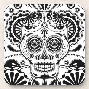 Zuckern Sie Schädel-Kunst "Tag der toten" Untersetzer