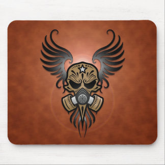Zuckern Sie Schädel mit Gasmaske u. Flügeln Mousepad