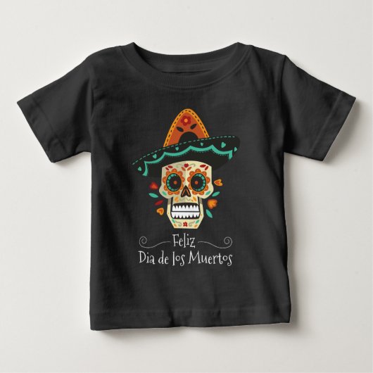 Zuckern Sie Schädel mit Shirt Hat Dia de Muertos | (Vorderseite)