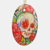 zuckern Sie Schädeltag der toten Keramik Ornament (Links)