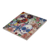 zuckern Sie Schädeltag der toten mexikanischen Fliese (Seite)