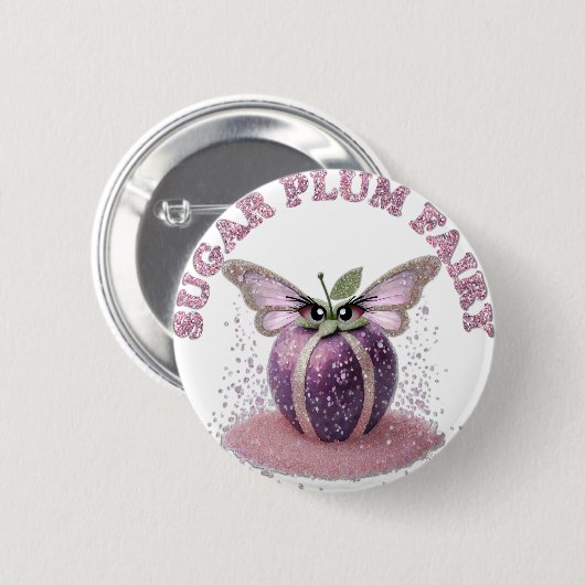 Zuckerpflaume Button (Vorne & Hinten)
