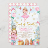 Zuckerpflaume Fairy Nutcracker Land Sweet Birthday Einladung (Vorne/Hinten)