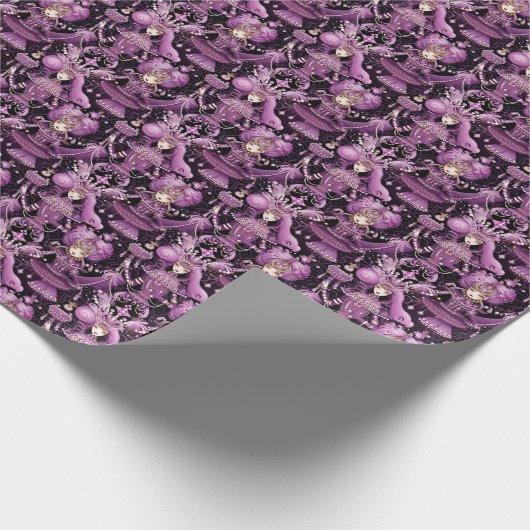 Zuckerpflaume, Lila Nutcracker Ballett Geschenkpapier (Ecke)
