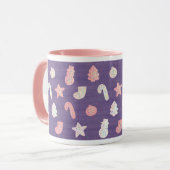 Zuckerpflaume Lila Weihnachtskekse Tasse (Vorderseite Links)