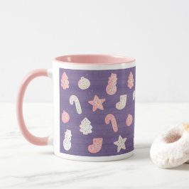 Zuckerpflaume Lila Weihnachtskekse Tasse