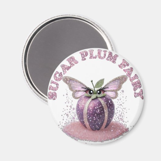 Zuckerpflaume Magnet (Vorderseite/Rückseite)