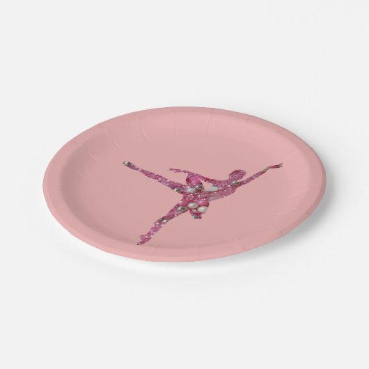 Zuckerpflaume Pappteller (Schrägansicht)