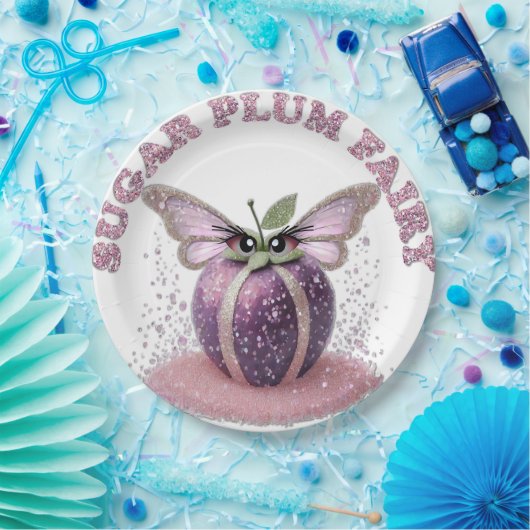 Zuckerpflaume Pappteller (Party)