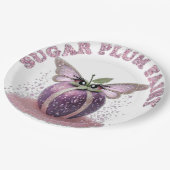 Zuckerpflaume Pappteller (Schrägansicht)