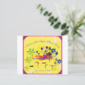 Zuckerpflaume Postkarte (Stehend Vorderseite)