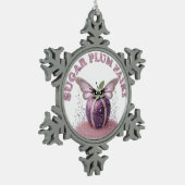 Zuckerpflaume Schneeflocken Zinn-Ornament (Links)
