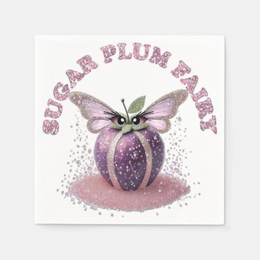 Zuckerpflaume Serviette (Vorderseite)