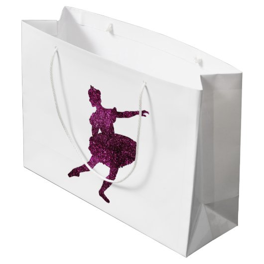 Zuckerpflaumen-Fee doppelseitig Große Geschenktüte (Rückseite Schrägansicht)