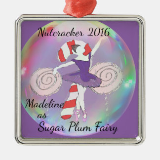 Zuckerpflaumen-Fee-Verzierung Silbernes Ornament