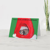 Zuckerpflaumen-Frettchen-Weihnachtskarte Feiertagskarte (Rückseite)