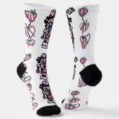 Zuckerpflaumen-Nussknacker Socken (Gewinkelt)