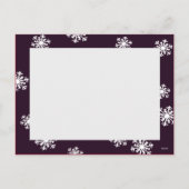 Zuckerpflaumen-Schneeflocken:: Feiertagspostkarte (Rückseite)