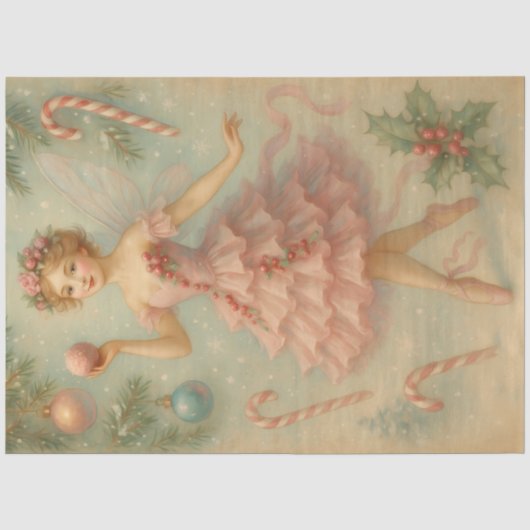 Zuckerpflaumenfee Weihnachtsballett Decoupage Papi Seidenpapier (Vorderseite)