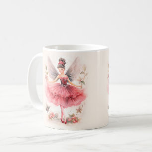 Zuckerpflaumenfee Weihnachtstasse Pink Kaffeetasse
