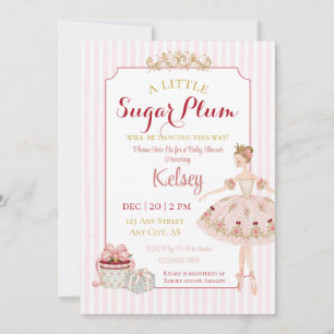Zuckerpflaumenfee Winter-Baby-Shower-Einladung Einladung