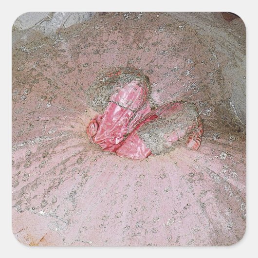 Zuckerplatte Quadratischer Aufkleber (Vorderseite)