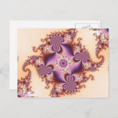 Zuckerplatten - Rosa Fraktal Postkarte (Vorne/Hinten)