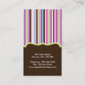 ZuckerPop-Geschäfts-Karten Visitenkarte (Rückseite)