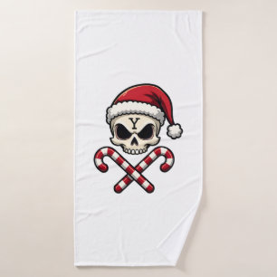 Zuckerrohr-Crew-Totenkopf-Weihnachten 2025 Lustige Badehandtuch