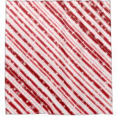 Zuckerrohr mit Sternen und Schneeflocken Duschvorhang (Vorderseite)