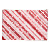 Zuckerrohr mit Sternen und Schneeflocken Kissenbezug (Rückseite)