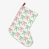 Zuckerrohr/Pfefferminze Großer Weihnachtsstrumpf (Vorderansicht (hängend))