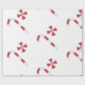 Zuckerrohr und Pfefferminz Weihnachten Geschenkpapier (Flach)