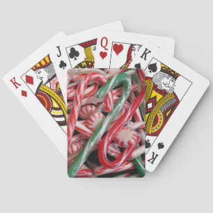 Zuckerrohre und Pfefferminz Weihnachtsfeiertag Spielkarten