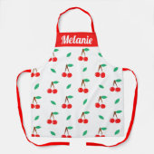 Zuckerrohrmuster auf weißem Personalisiertem Weiß Schürze (Vorderseite)