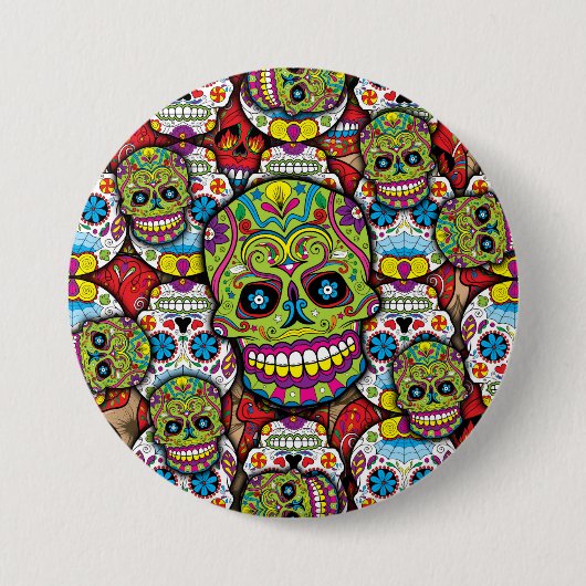 Zuckerrohrmuster Button (Vorderseite)