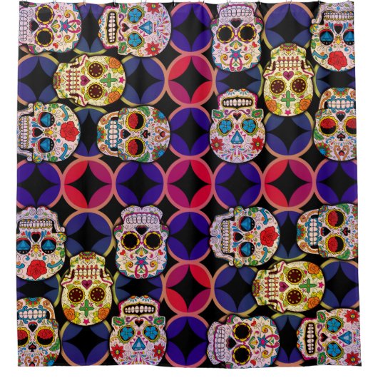 Zuckerrohrmuster Duschvorhang (Vorderseite)