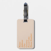 Zuckerrohrmuster Gepäckanhänger (Rückseite vertikal)