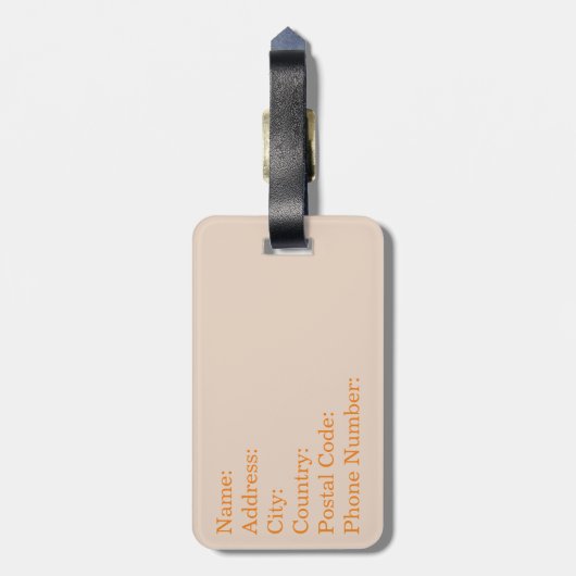 Zuckerrohrmuster Gepäckanhänger (Rückseite vertikal)