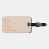 Zuckerrohrmuster Gepäckanhänger (Rückseite horizontal)