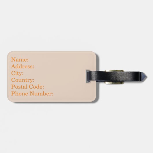 Zuckerrohrmuster Gepäckanhänger (Rückseite horizontal)