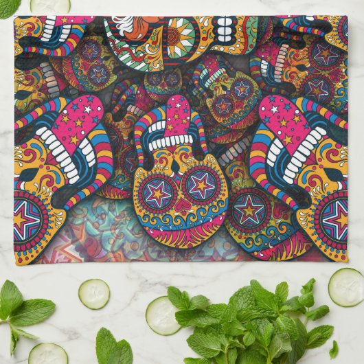 Zuckerrohrmuster Geschirrtuch (Gefaltet)