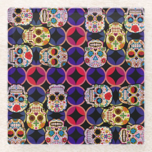 Zuckerrohrmuster Glasuntersetzer (Vorderseite)