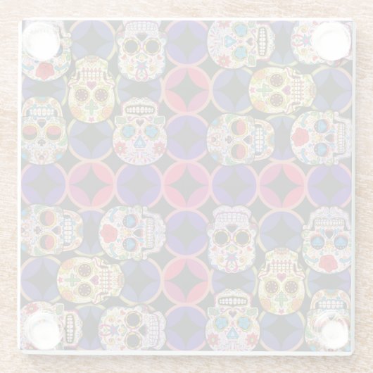 Zuckerrohrmuster Glasuntersetzer (Rückseite)