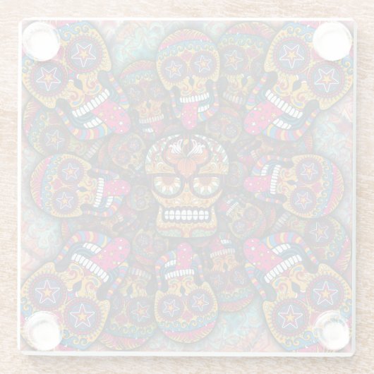 Zuckerrohrmuster Glasuntersetzer (Rückseite)