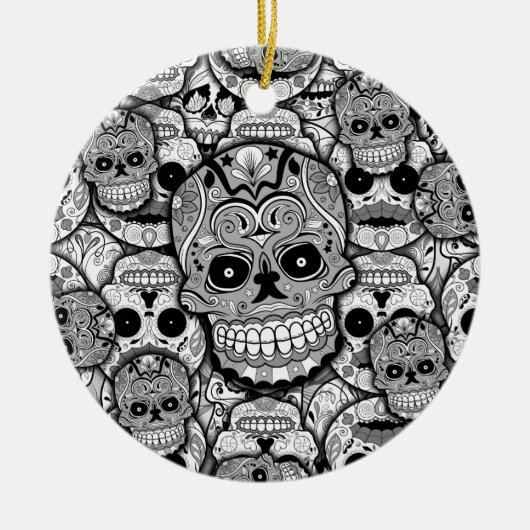 Zuckerrohrmuster Keramik Ornament (Vorne)