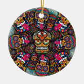 Zuckerrohrmuster Keramik Ornament (Vorne)